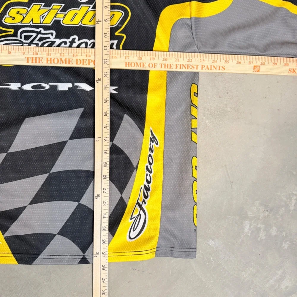 Vintage Ski-Doo Factory Rotax Sno Gear Racing Jersey Mens Medium‎ Black Yellow